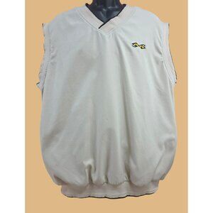 Snake Eyes Mens Beige V-Neck Golf Jacket Vest NWT NEW